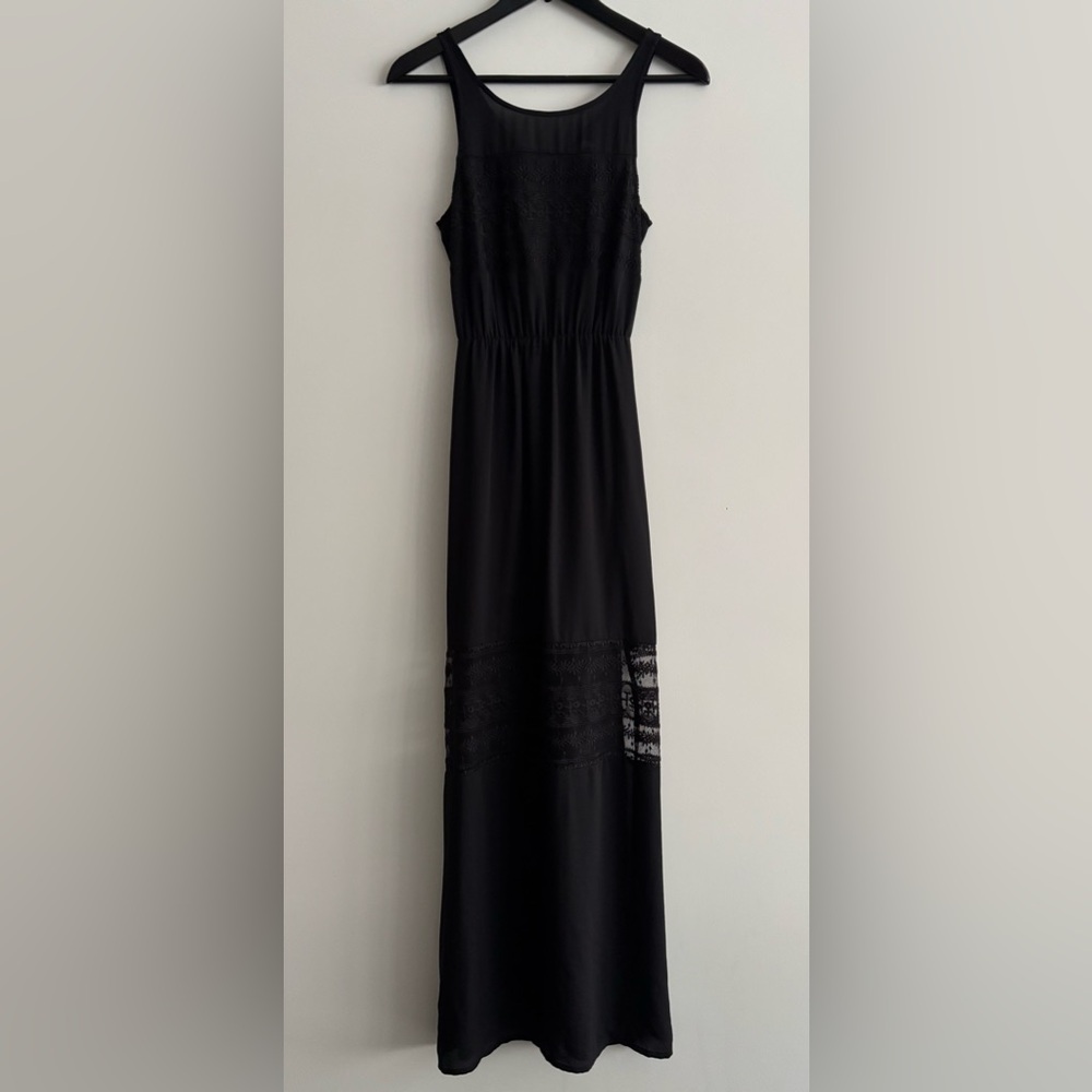 H&M (Divided) Black Maxi Dress Size 2
